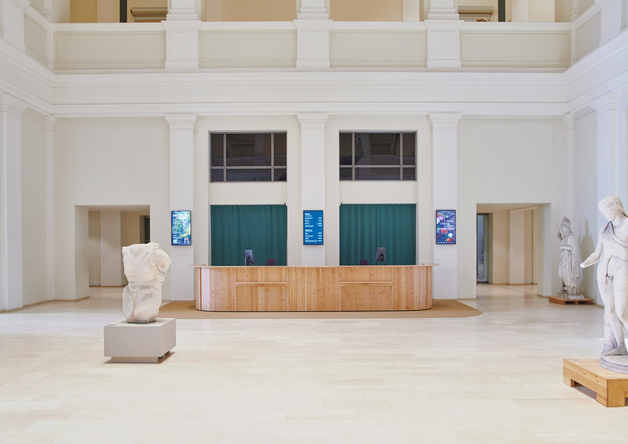 front view of reception desk