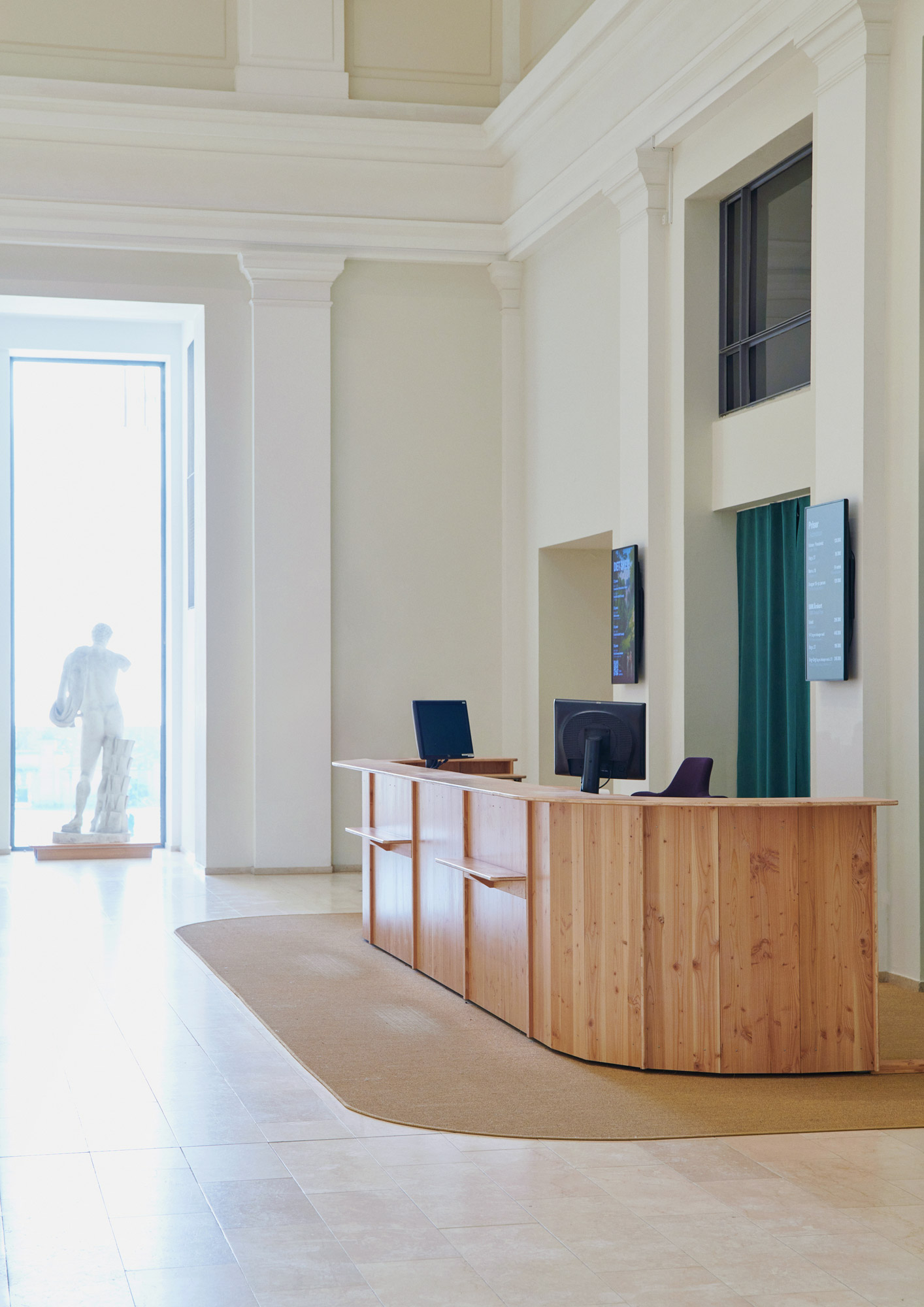 other side view of reception desk