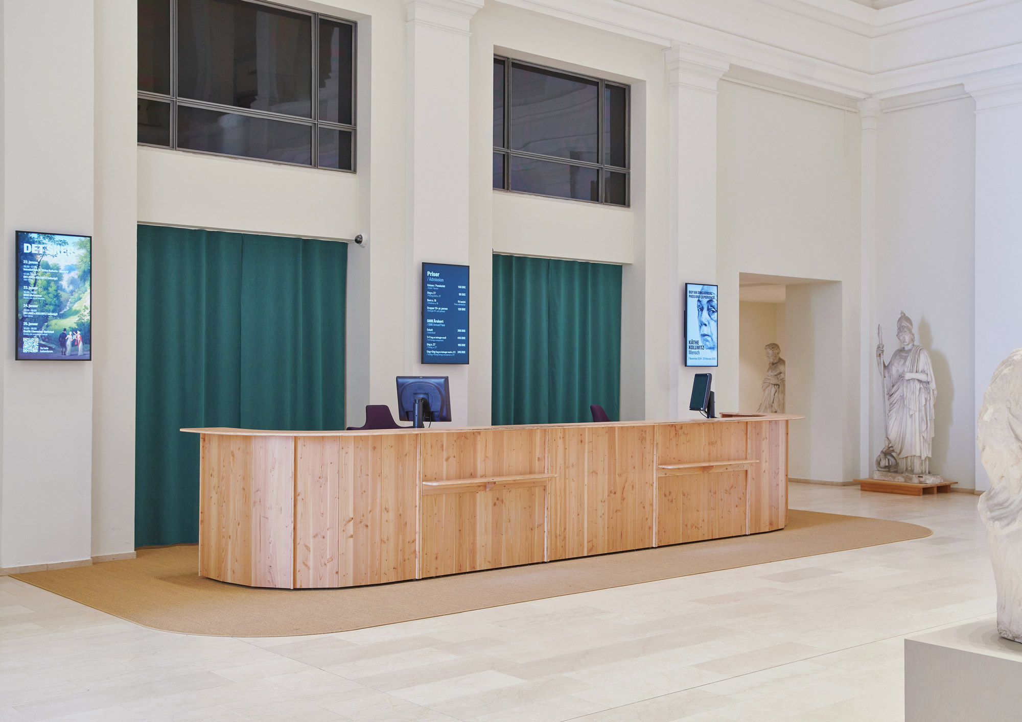 angled view of reception desk